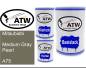 Preview: Mitsubishi, Medium Gray Pearl, A75: 500ml Lackdose + 500ml Klarlack + 250ml Härter - Set, von ATW Autoteile West.